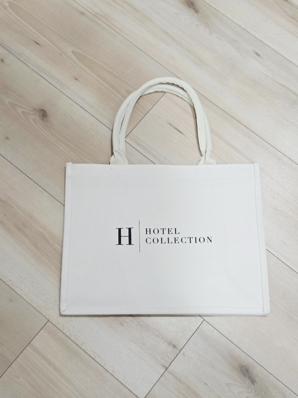 Hotel Collection White Canvas Tote